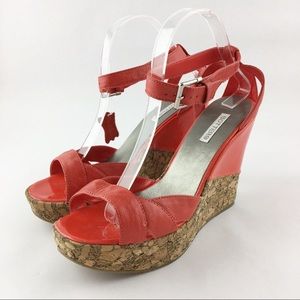 NWOB BOTTER Leather Cork Wedge Sandals 10M